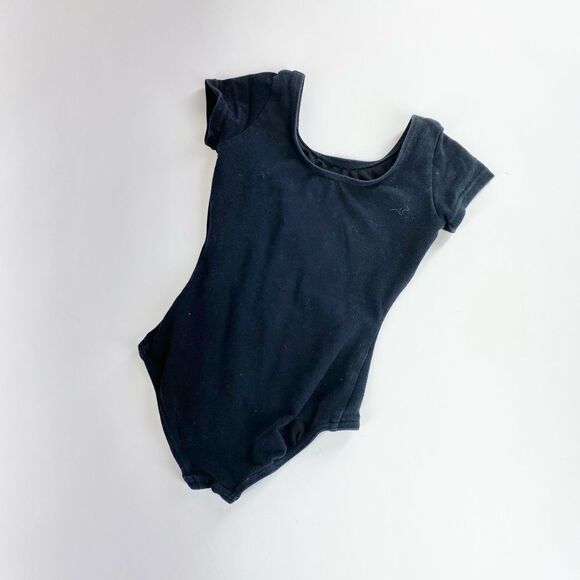 Capezio black short sleeve toddler ballet dance leotard S 2-4 - Picture 2 of 4